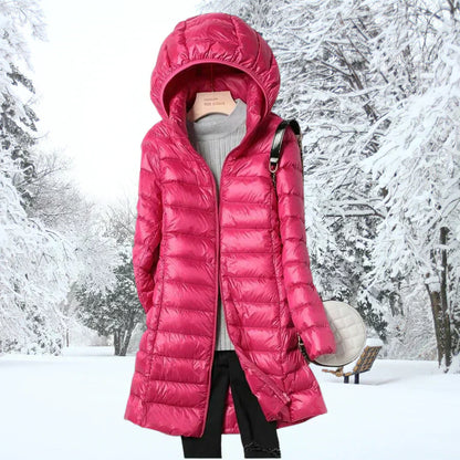 Peri | Mujer Chaqueta Puffer Acolchada Ajustada con Capucha