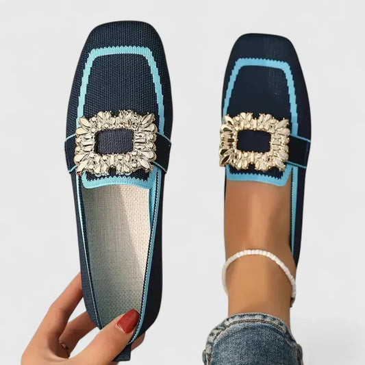 Sylvie | Mujer Mocasines Slip-On con Hebilla Decorativa