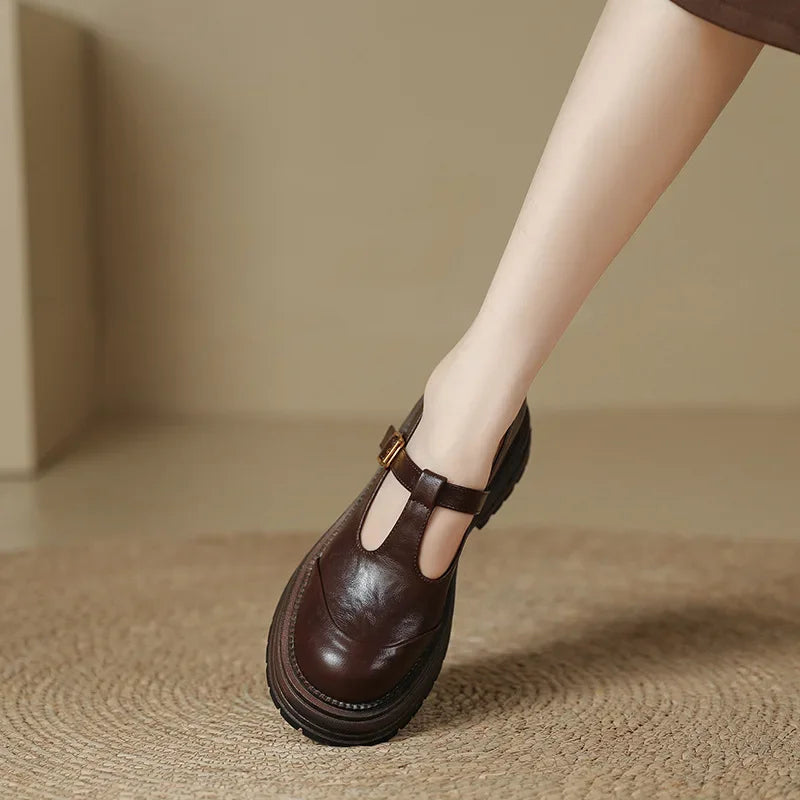 Mujer Zapatos Mary Jane con Correa y Hebilla