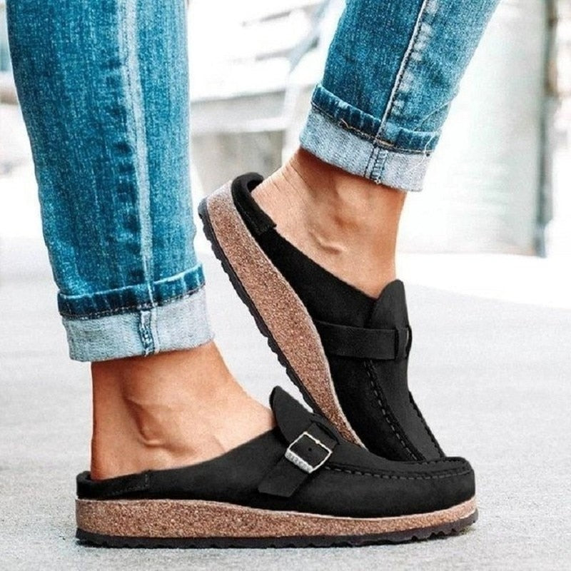 Hailey | Mujer Mocasines con Hebilla y Suela de Goma