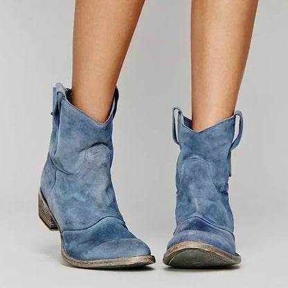 Sophia | Mujer Botines Western con Tacón Bajo