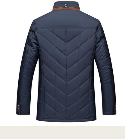 Olivier | Hombre Chaqueta Acolchada con Cuello de Terciopelo