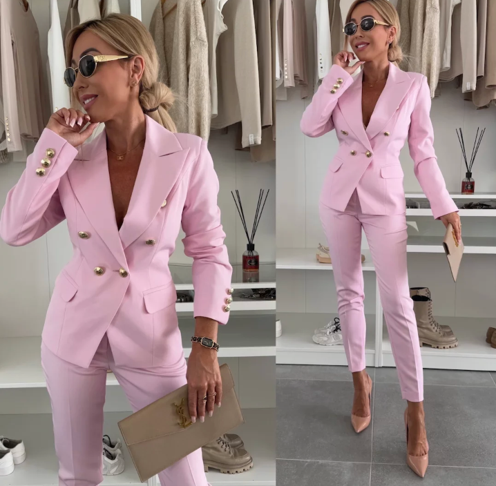 Evi | Mujer Conjunto Elegante de Dos Piezas Coordinado
