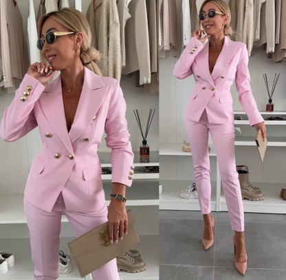 Evi | Mujer Conjunto Elegante de Dos Piezas Coordinado