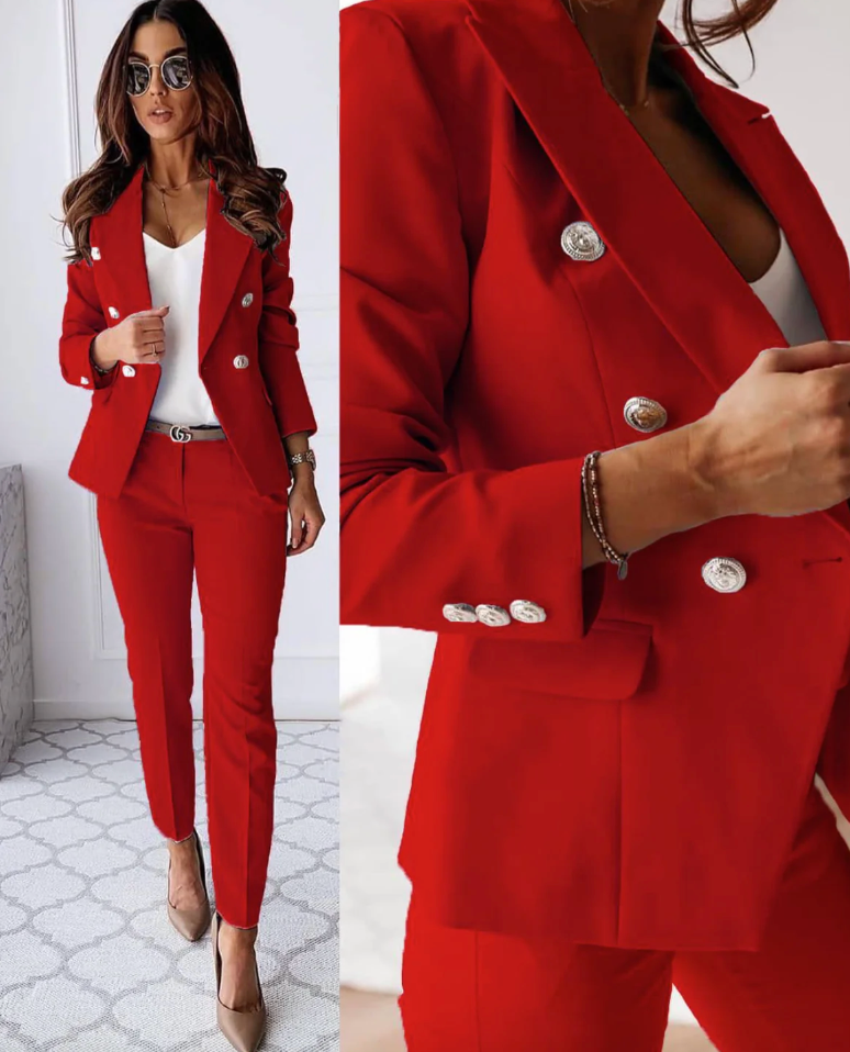 Evi | Mujer Conjunto Elegante de Dos Piezas Coordinado