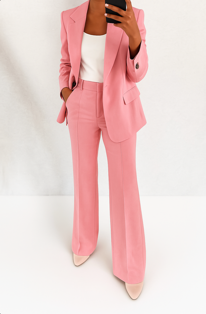 Ylona | Mujer Conjunto de Blazer Ajustado y Pantalón Ceñido