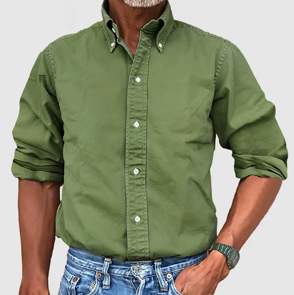 Marco | Hombre Camisa Clásica de Algodón