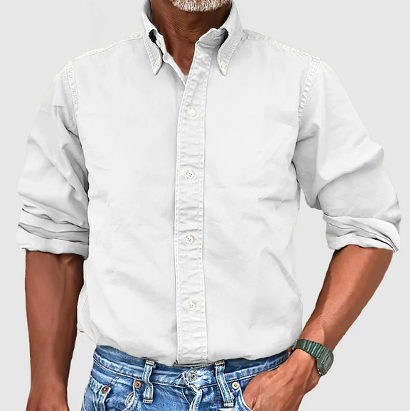 Marco | Hombre Camisa Clásica de Algodón