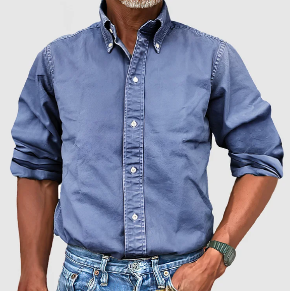 Marco | Hombre Camisa Clásica de Algodón