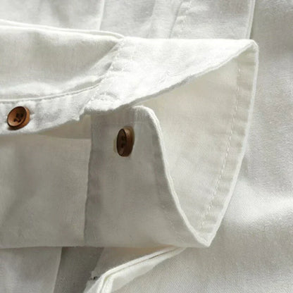 Cornelis | Hombre Camisa de Algodón y Lino de Corte Amplio