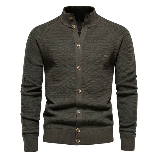 Koelman | Hombre Cárdigan de Algodón Slim con Escote en V