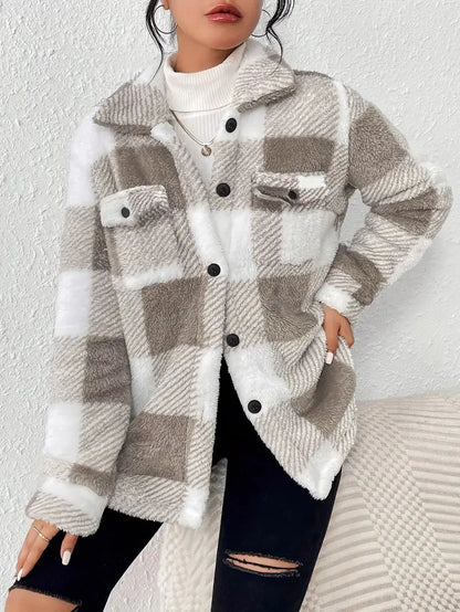 Gabriella | Mujer Chaqueta con Botones Acogedora para Capas