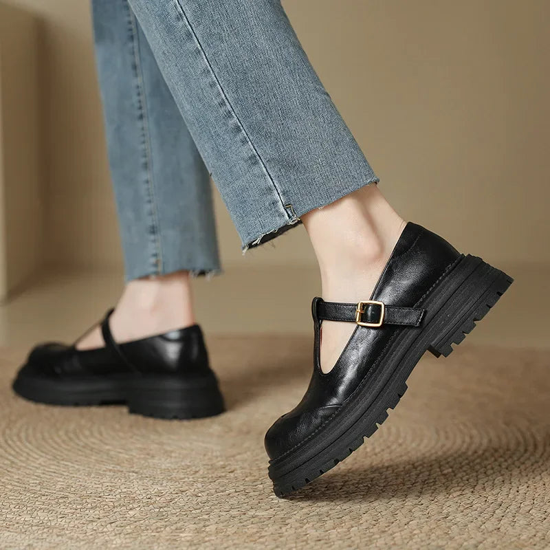 Mujer Zapatos Mary Jane con Correa y Hebilla