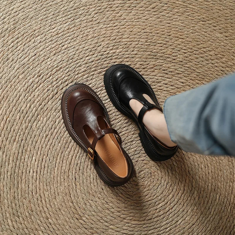 Mujer Zapatos Mary Jane con Correa y Hebilla