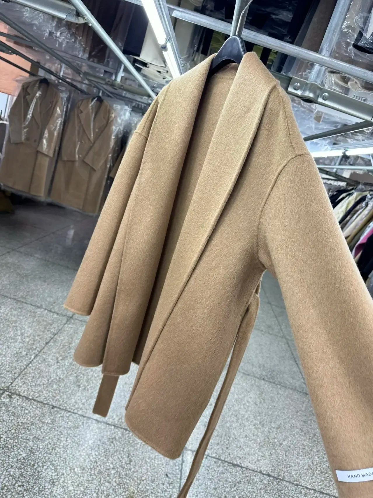 Serenya | Mujer Abrigo Largo de Lana con Cuello Oversize