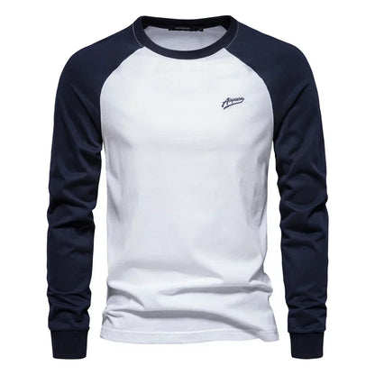Koelman | Hombre Camiseta de Manga Larga con Mangas Raglán