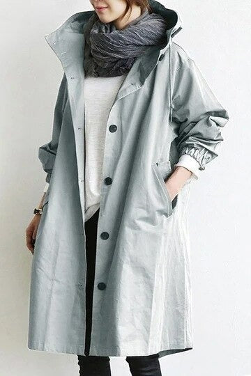 Mandy | Mujer Gabardina Trench Entallada de Media Longitud