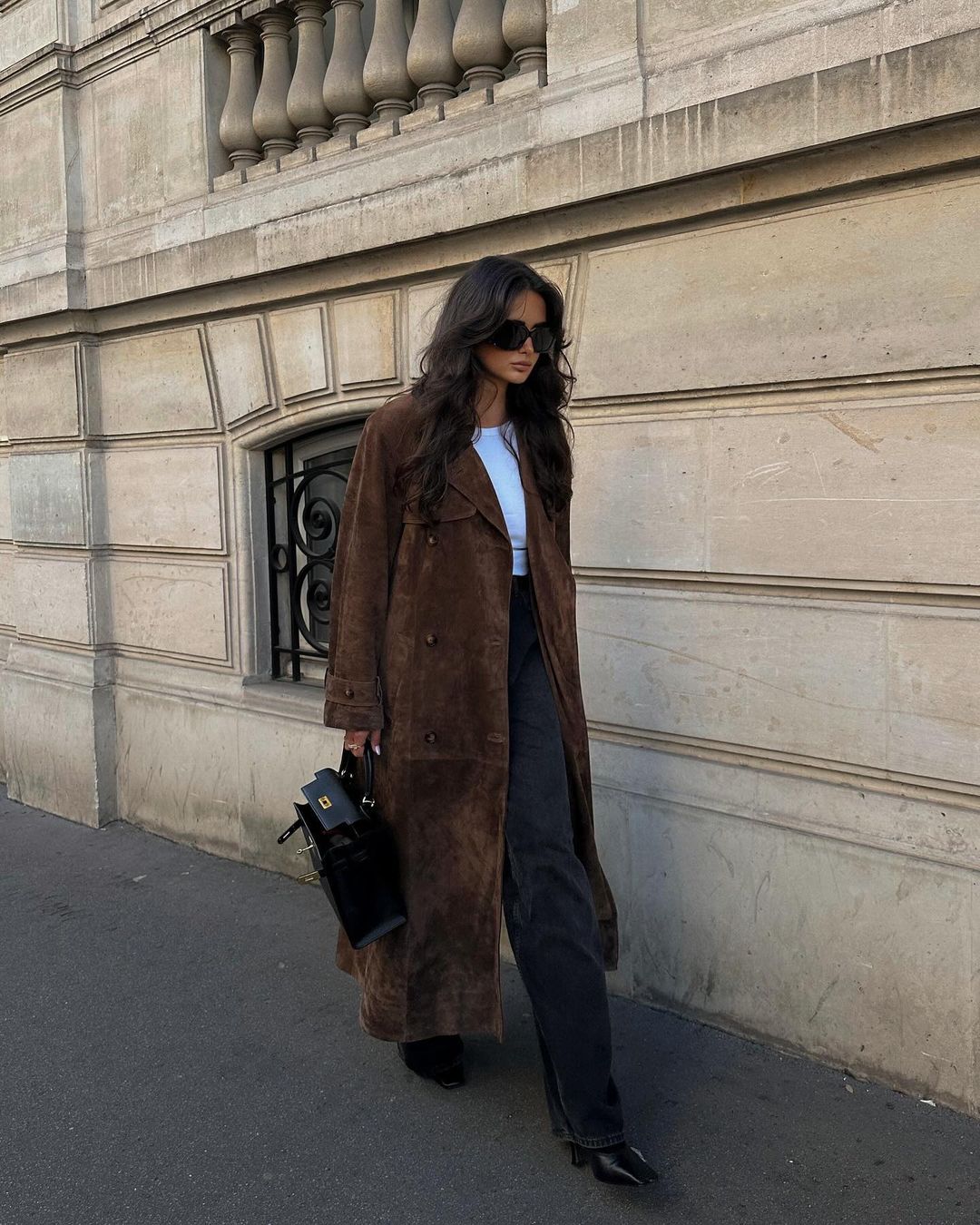 Noor | Mujer Abrigo Trench Clásico con Cinturón