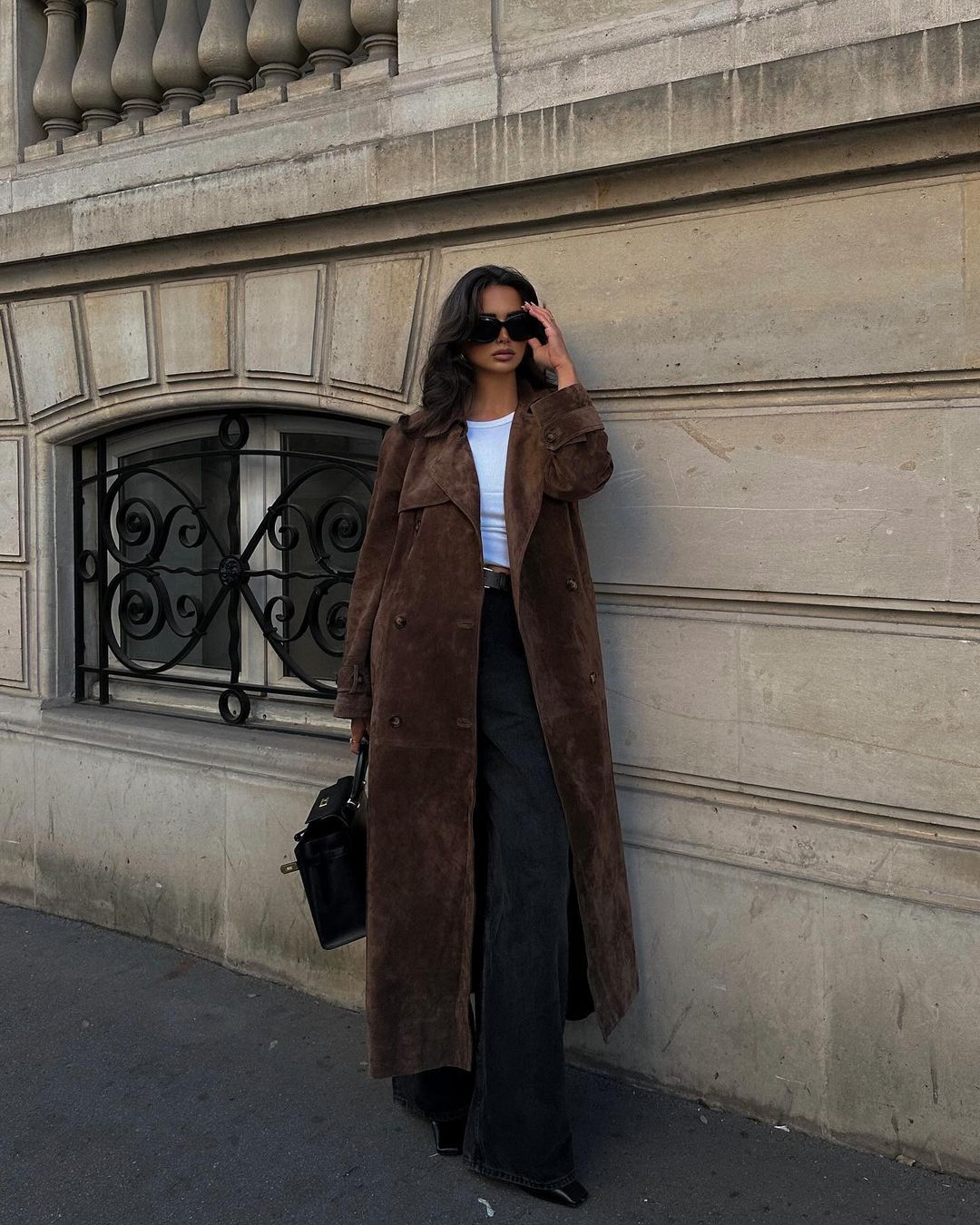 Noor | Mujer Abrigo Trench Clásico con Cinturón