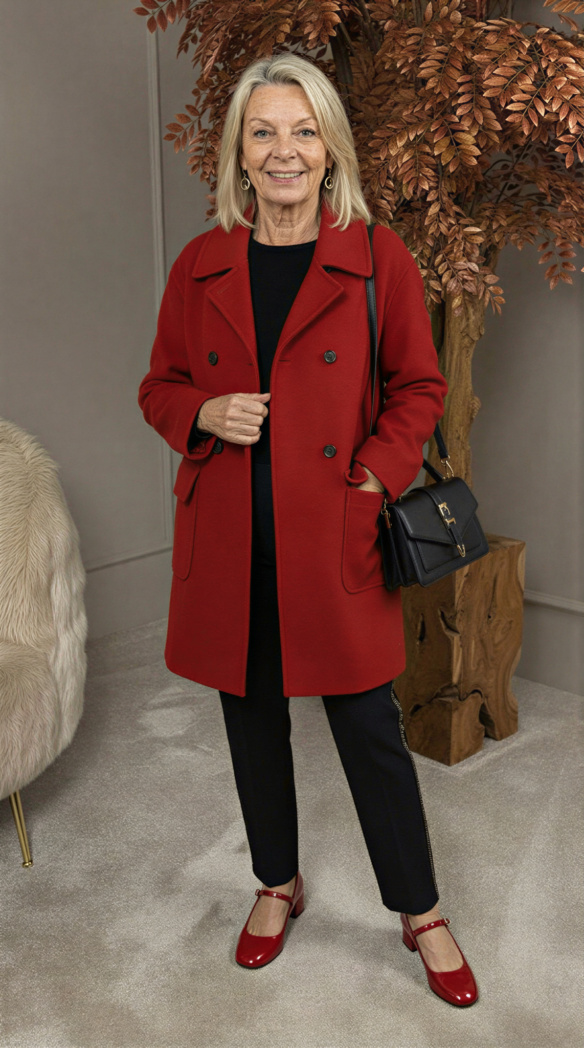 Lillian | Mujer Chaqueta de Lana Entallada con Botones