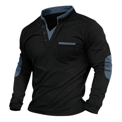 Marcus | Hombre Camisa de Manga Larga con Detalles en Contraste