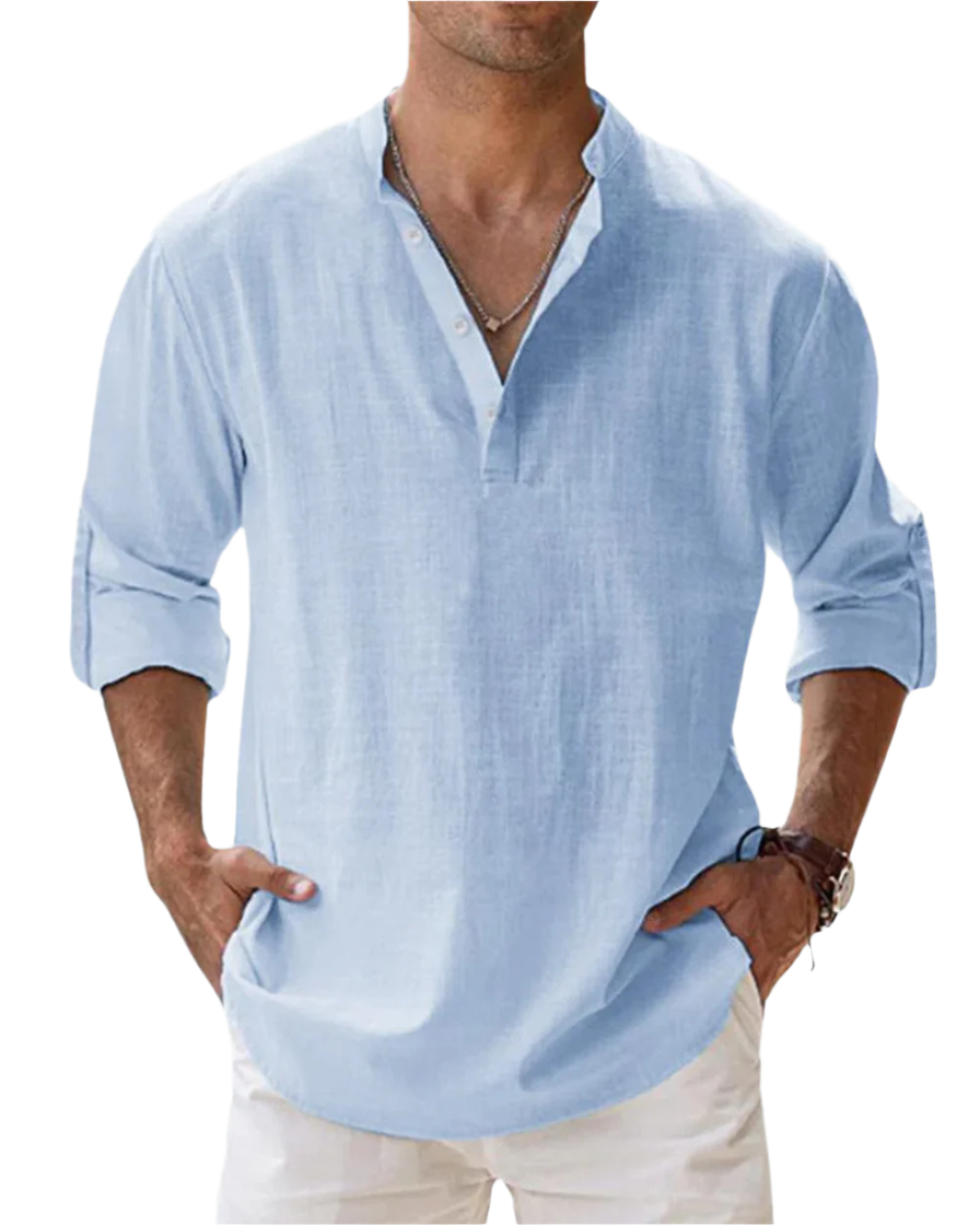 Angelique | Hombre Camisa de Algodón de Corte Ajustado