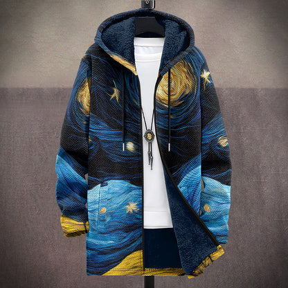 Waverley | Hombre Cárdigan de Punto con Estampado Artístico