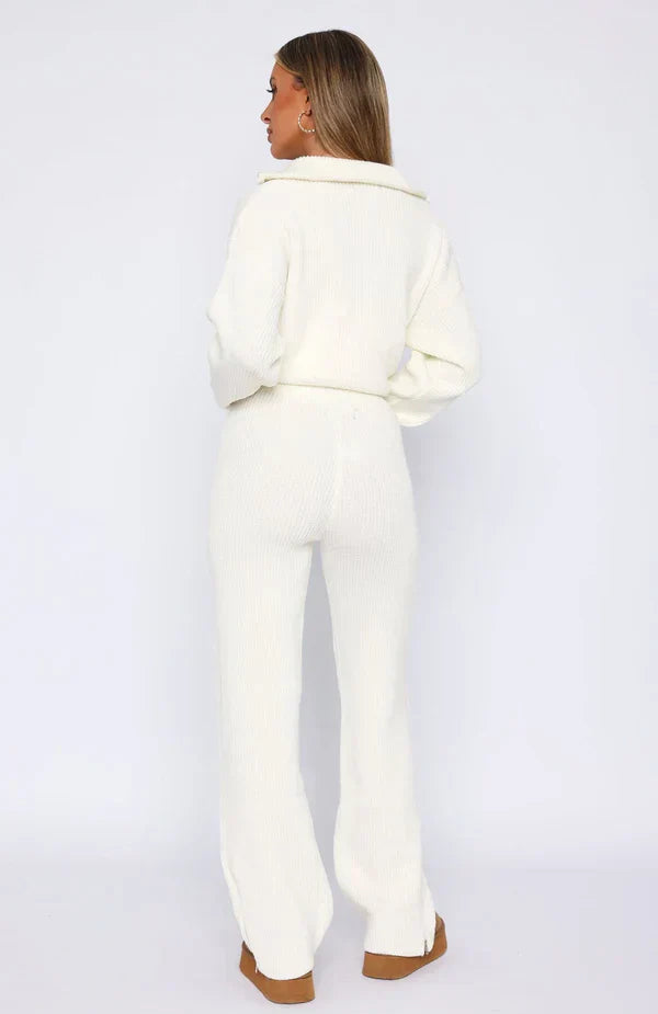 Fauve | Mujer Conjunto de Canalé con Suéter Oversize y Pantalón Ancho