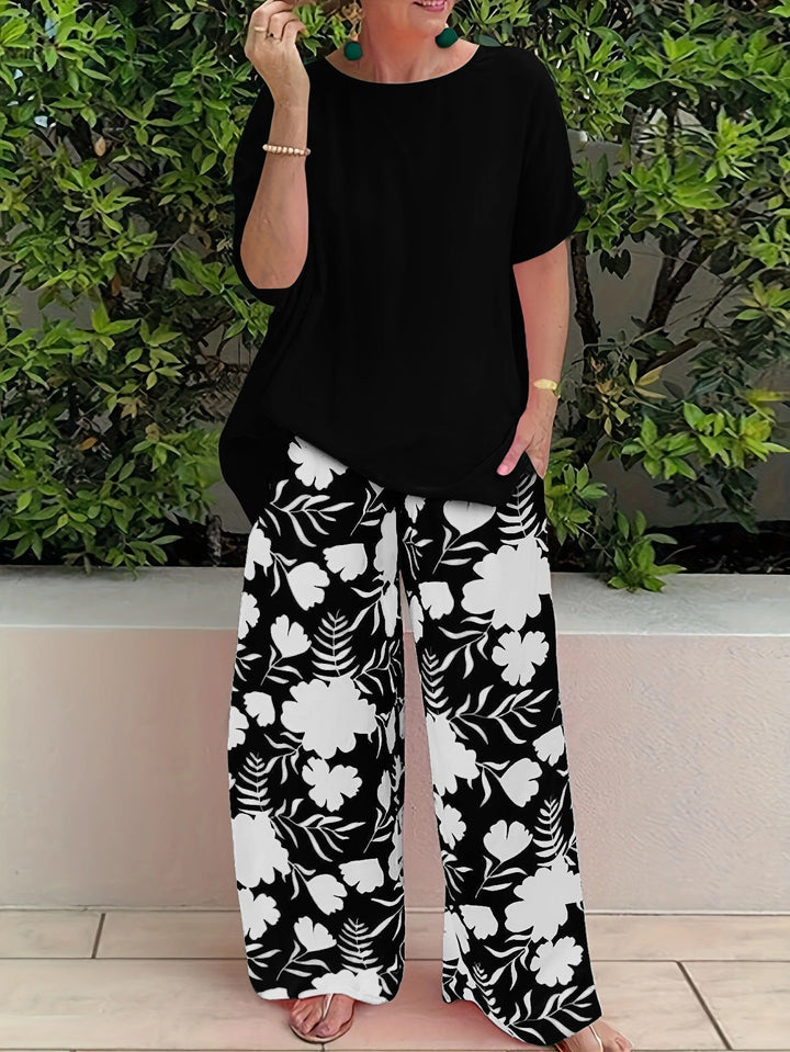 Jessy | Mujer Conjunto de Dos Piezas Coordinado con Blusa