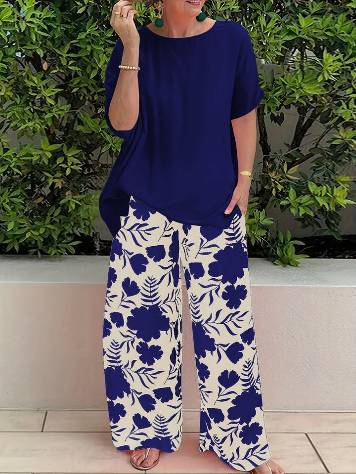 Jessy | Mujer Conjunto de Dos Piezas Coordinado con Blusa