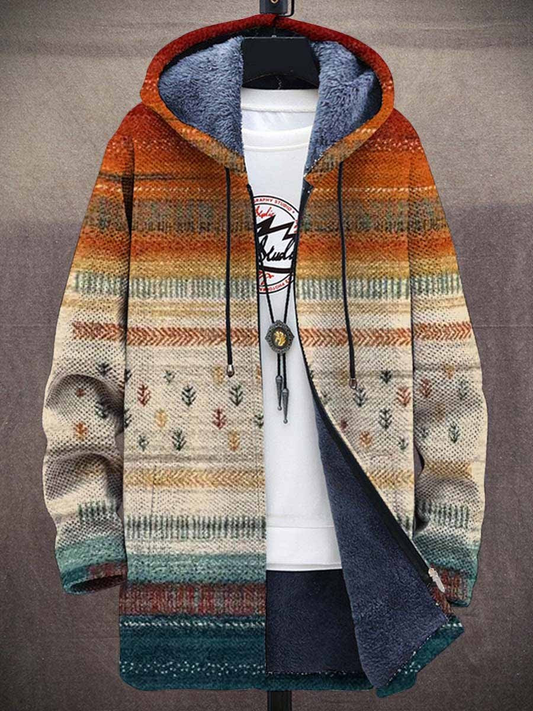 Zalie | Hombre Chaleco de Punto con Estampado Artístico