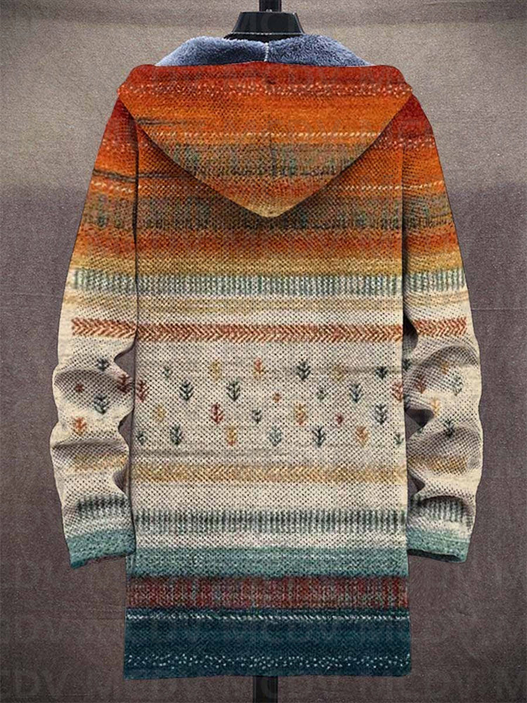 Zalie | Hombre Chaleco de Punto con Estampado Artístico