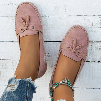 Mariska | Mujer Zapatos Vintage con Detalle de Lazo y Plantilla Acolchada