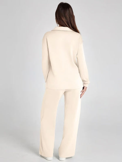 Nova | Mujer Conjunto de Dos Piezas con Camiseta Oversize y Pantalón de Cintura Alta