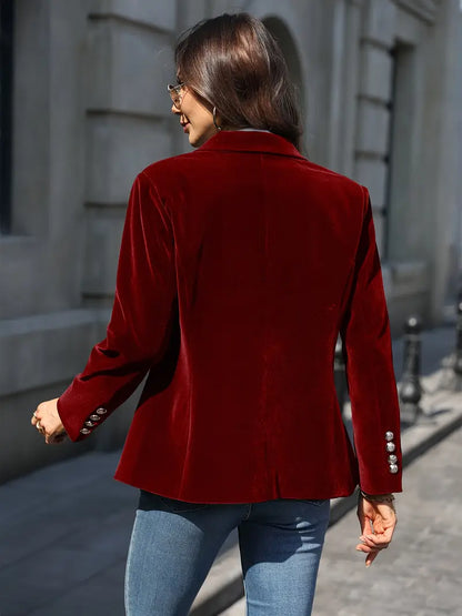 Keet | Mujer Blazer de Terciopelo Elegante Entallado