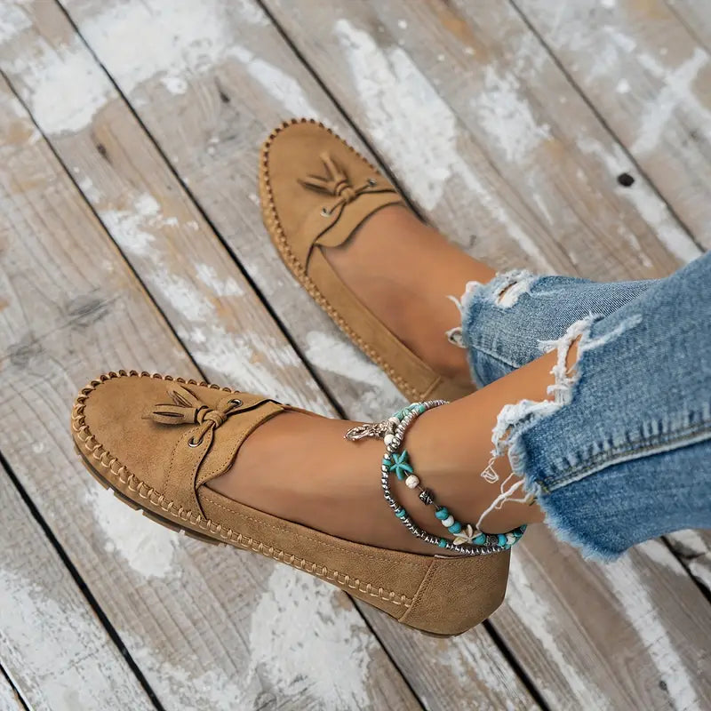 Mariska | Mujer Zapatos Vintage con Detalle de Lazo y Plantilla Acolchada