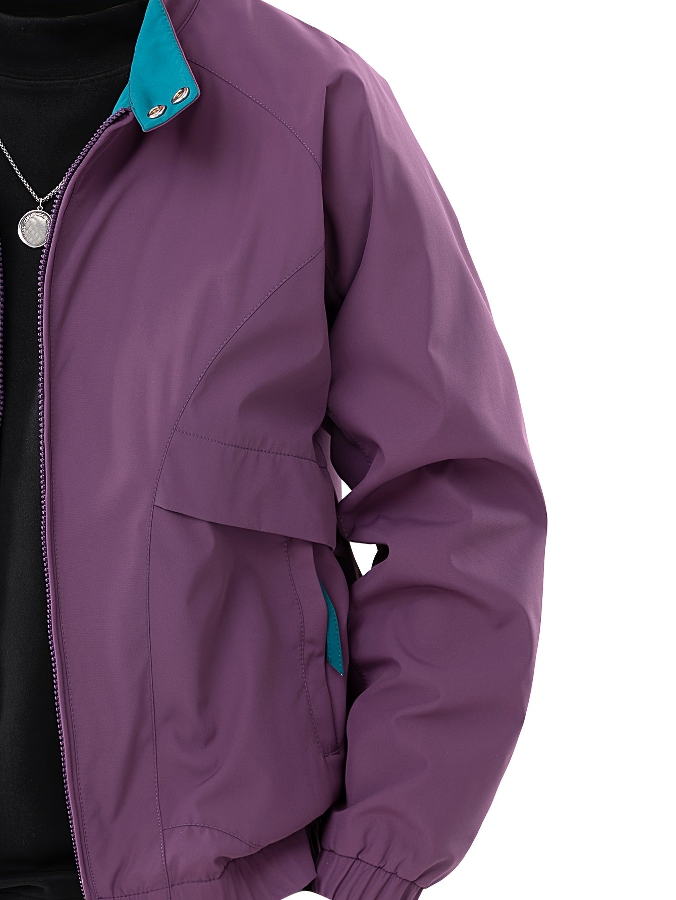Anthonie | Hombre Chaqueta Cortavientos Impermeable con Cuello Alto