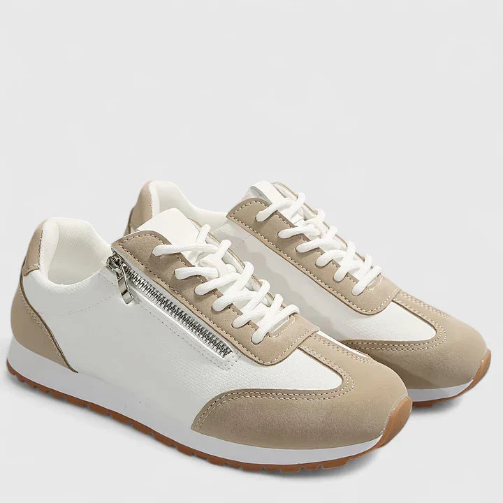 Magdalena | Mujer Zapatillas Deportivas con Cordones y Cremallera Lateral
