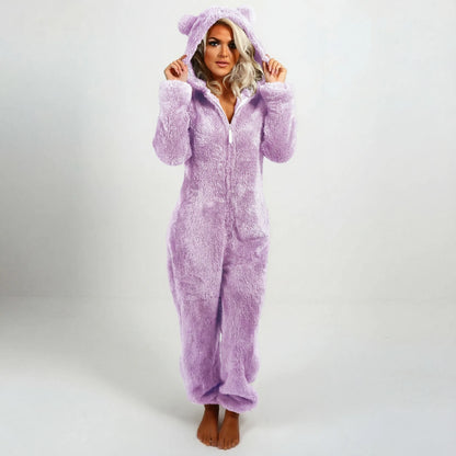 Cyranelle | Mujer Sudadera Teddy con Capucha y Cremallera