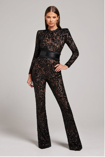 Amelia | Mujer Mono de Encaje Elegante para Ocasiones