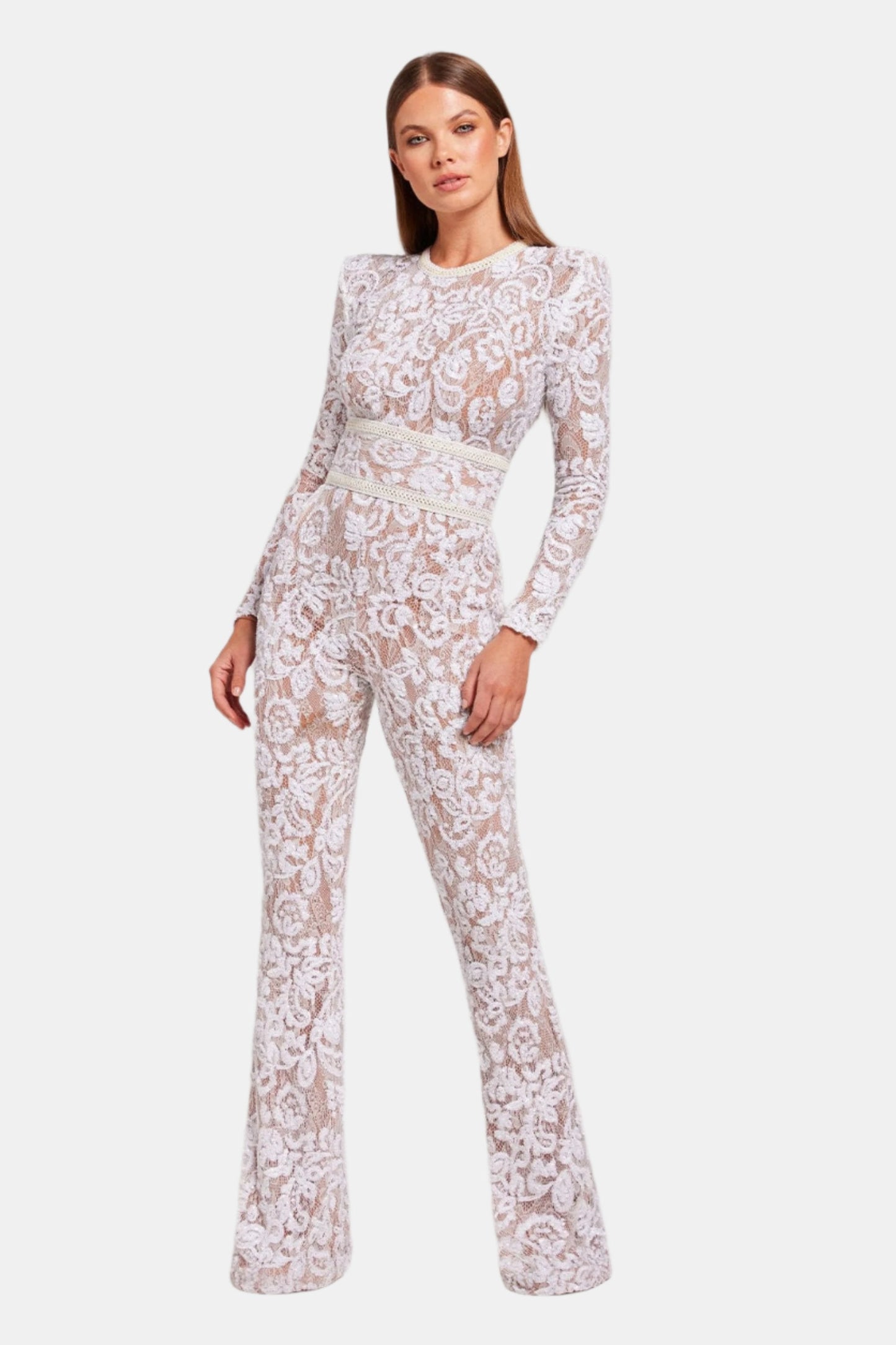 Amelia | Mujer Mono de Encaje Elegante para Ocasiones