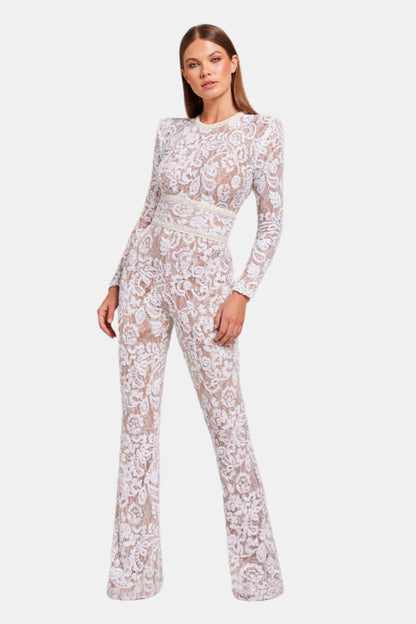 Amelia | Mujer Mono de Encaje Elegante para Ocasiones