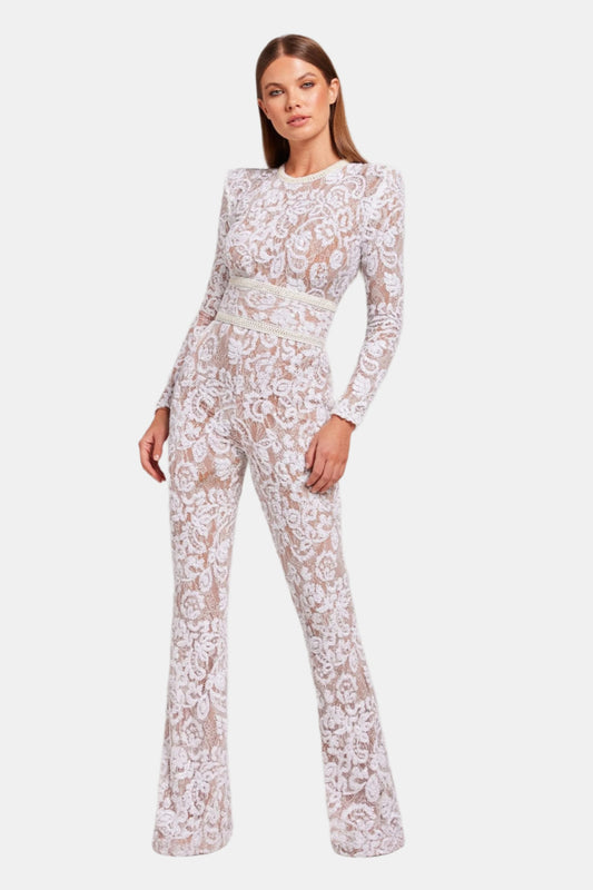 Amelia | Mujer Mono de Encaje Elegante para Ocasiones
