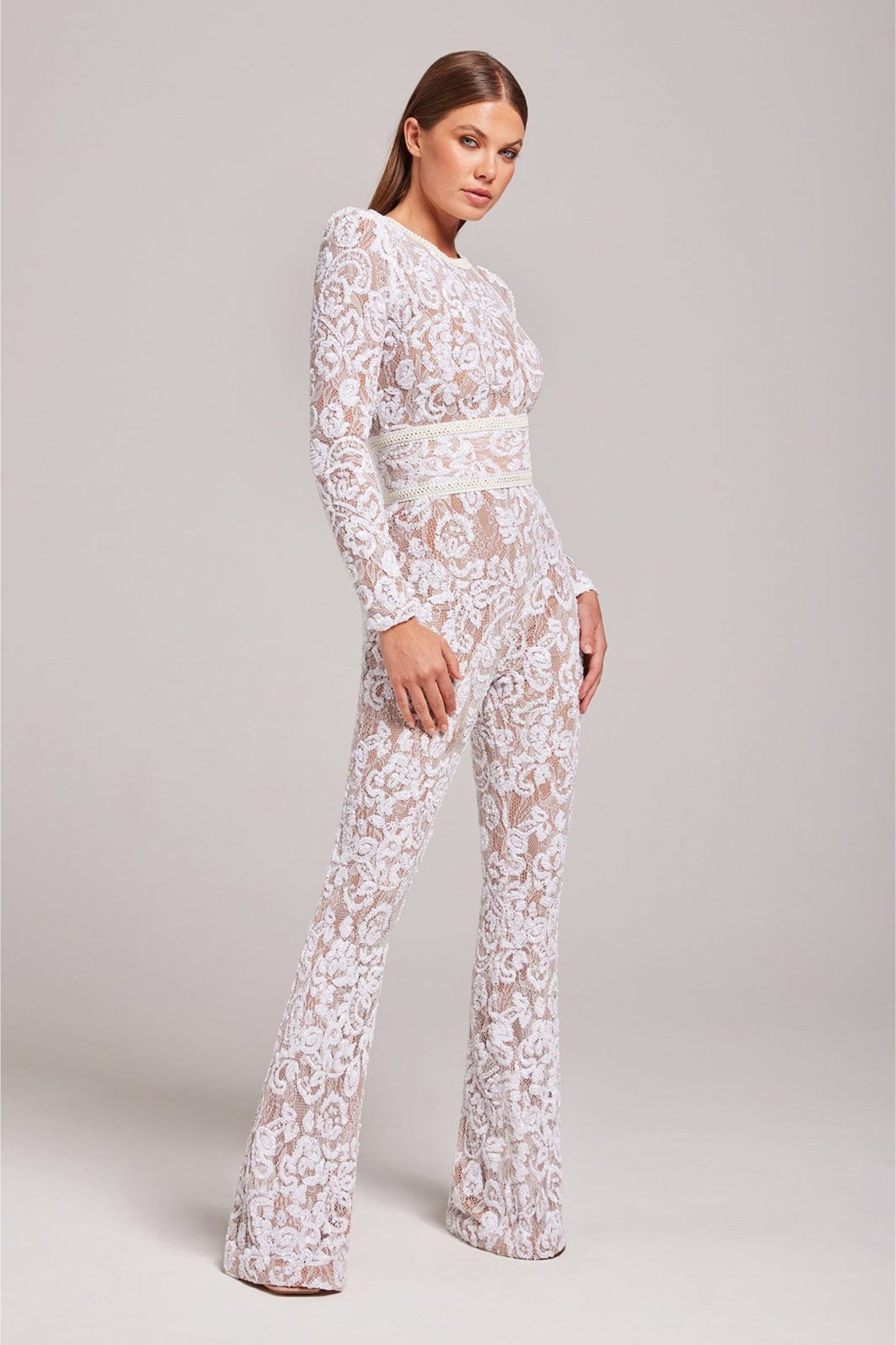 Amelia | Mujer Mono de Encaje Elegante para Ocasiones