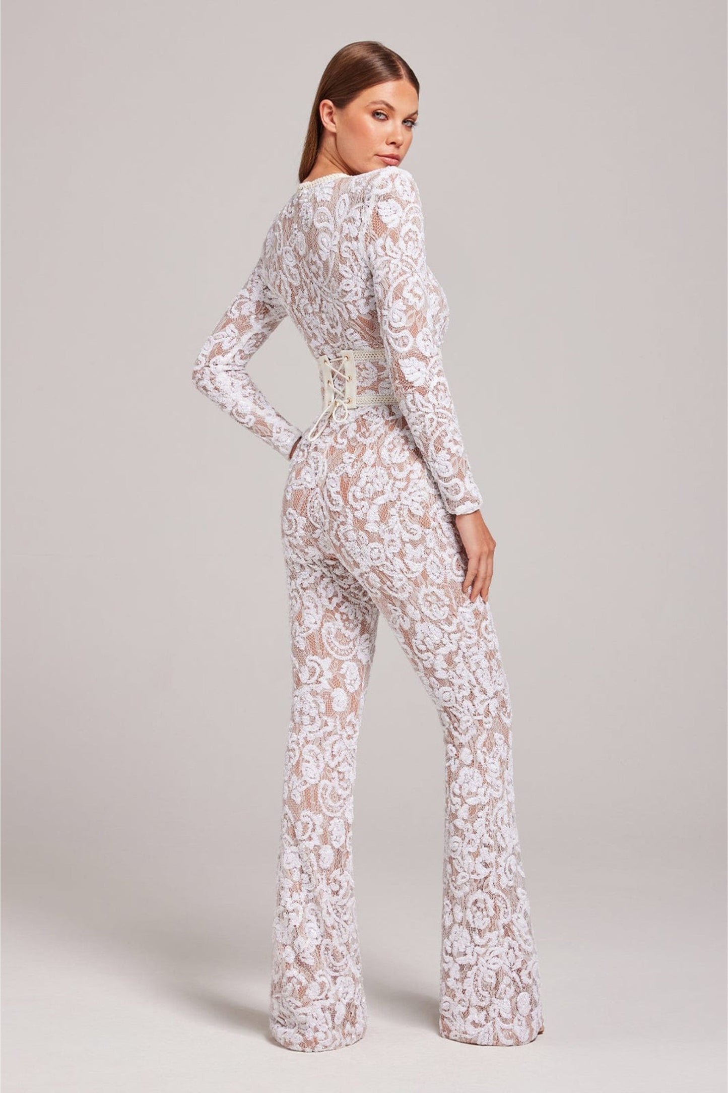 Amelia | Mujer Mono de Encaje Elegante para Ocasiones