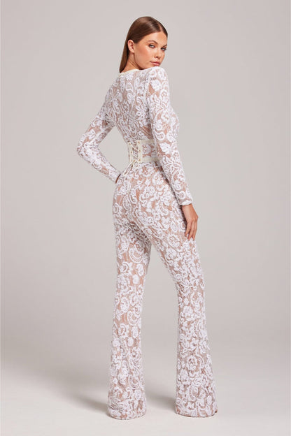 Amelia | Mujer Mono de Encaje Elegante para Ocasiones