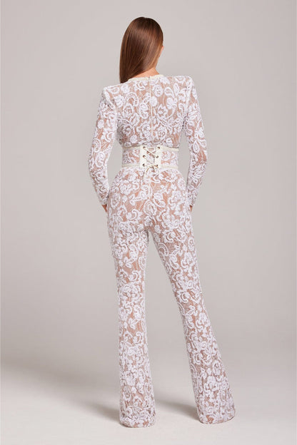 Amelia | Mujer Mono de Encaje Elegante para Ocasiones