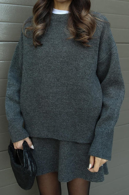 Sophie | Mujer Conjunto de Punto con Suéter y Falda
