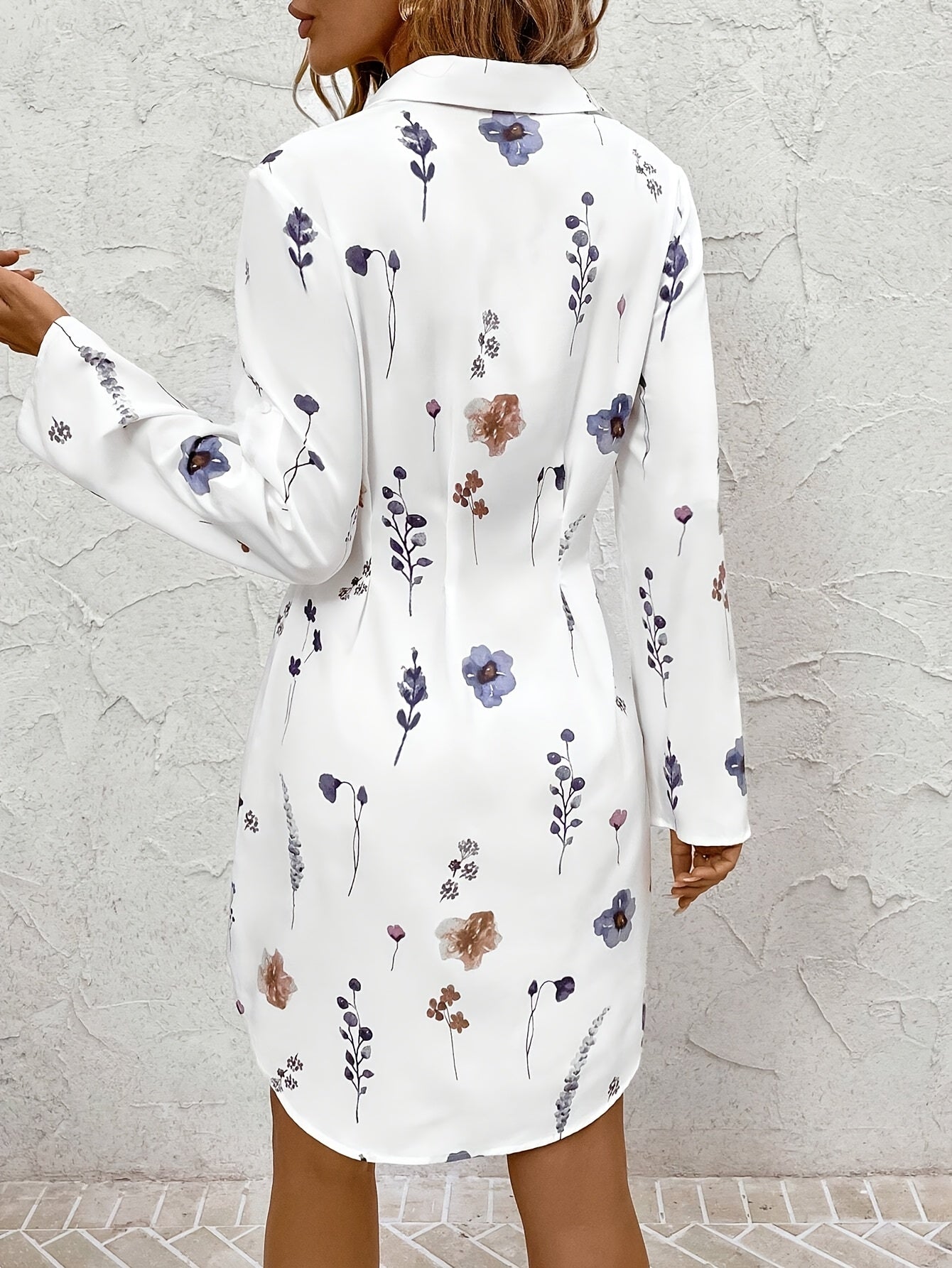 Adelinde | Mujer Vestido Camisero Floral con Botones