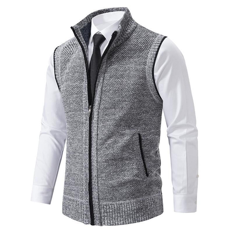 Bremer | Hombre Chaleco Polar Sin Mangas con Cremallera y Bolsillos